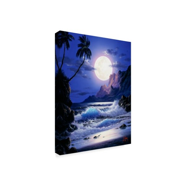 Anthony Casay 'Waves Under The Moon 21' Canvas Art,14x19